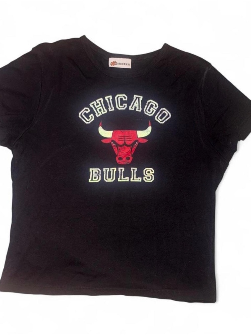 Vintage Style Chicago Bulls Black Baby Tee